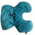 VIAGGI 2 In 1 Microbeads Convertible Travel Neck Pillow - White & Blue